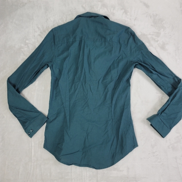 Topman Teal Button-Down Longsleeve Men's Shirt | Size XS - Picture 5 of 6